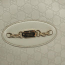 GUCCI GG Canvas Guccissima Tote Bag Leather White Gold 145984 Auth 129226-10