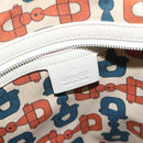 GUCCI GG Canvas Guccissima Tote Bag Leather White Gold 145984 Auth 129226-17