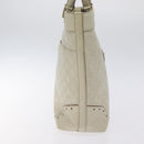 GUCCI GG Canvas Guccissima Tote Bag Leather White Gold 145984 Auth 129226-3