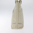 GUCCI GG Canvas Guccissima Tote Bag Leather White Gold 145984 Auth 129226-4