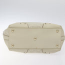 GUCCI GG Canvas Guccissima Tote Bag Leather White Gold 145984 Auth 129226-5