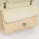 CHANEL Matelasse 2.55 Double Flap Chain Gradient Bag Lamb Skin CC Auth 129232-18