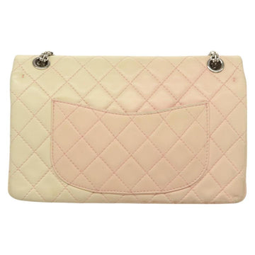 CHANEL Matelasse 2.55 Double Flap Chain Gradient Bag Lamb Skin CC Auth 129232 - 0