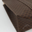 CELINE Macadam Canvas Shoulder Bag PVC Leather Brown Gold Auth 129247-14