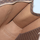 CELINE Macadam Canvas Shoulder Bag PVC Leather Brown Gold Auth 129247-18