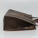 CELINE Macadam Canvas Shoulder Bag PVC Leather Brown Gold Auth 129247-4