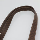 CELINE Macadam Canvas Shoulder Bag PVC Leather Brown Gold Auth 129247-8
