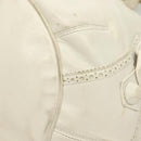 BALENCIAGA The Giant Pom Pom Bag Leather 2way White Silver 204540 Auth 129254-14