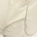 BALENCIAGA The Giant Pom Pom Bag Leather 2way White Silver 204540 Auth 129254-15