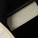 BALENCIAGA The Giant Pom Pom Bag Leather 2way White Silver 204540 Auth 129254-18