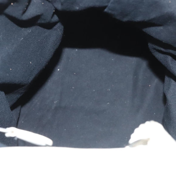 BALENCIAGA The Giant Pom Pom Bag Leather 2way White Silver 204540 Auth 129254