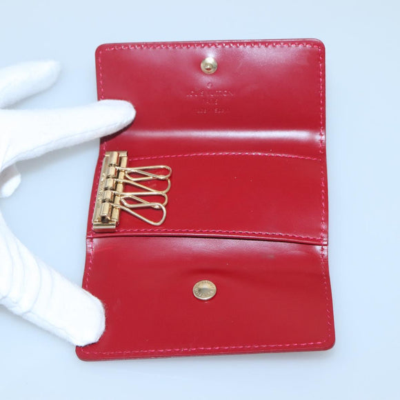 LOUIS VUITTON Vernis Multicles 4 Key Case Pomme D'amour M91976 LV Auth 129271V