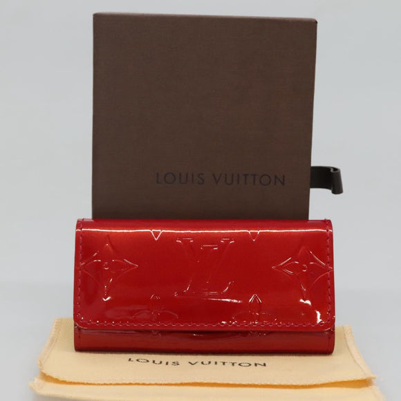 LOUIS VUITTON Vernis Multicles 4 Key Case Pomme D'amour M91976 LV Auth 129271V
