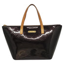 LOUIS VUITTON Monogram Vernis Bellevue PM Hand Bag Amarante M93585 Auth 129276-13