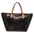 LOUIS VUITTON Monogram Vernis Bellevue PM Hand Bag Amarante M93585 Auth 129276-2