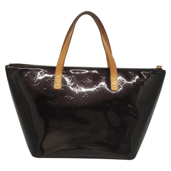 LOUIS VUITTON Monogram Vernis Bellevue PM Hand Bag Amarante M93585 Auth 129276