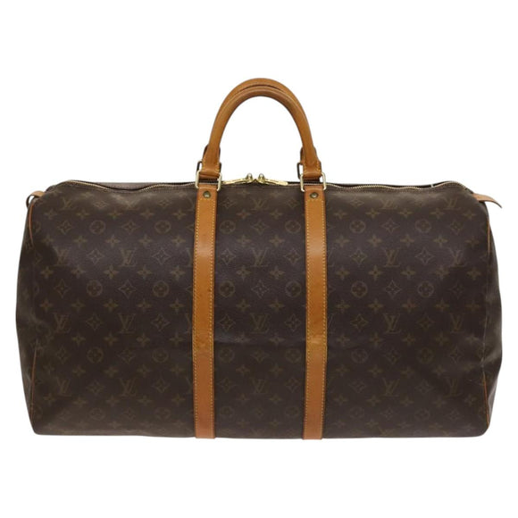 LOUIS VUITTON Monogram Keepall 55 Boston Bag M41424 LV Auth 129278