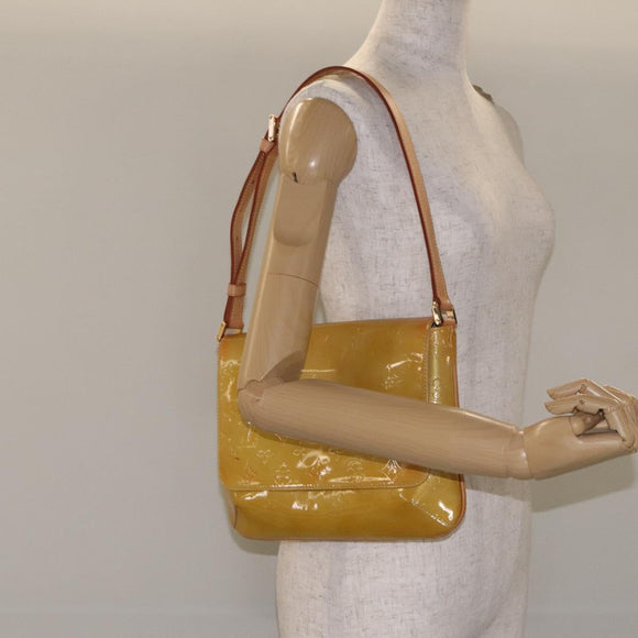 LOUIS VUITTON Monogram Vernis Thompson Street Bag Beige M91301 LV Auth 129282