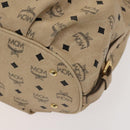 MCM Vicetos Logogram Shoulder Bag PVC Leather Beige Gold Auth 129291-9