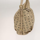 MCM Vicetos Logogram Shoulder Bag PVC Leather Beige Gold Auth 129291-4