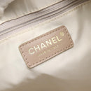 CHANEL New Travel Line Tote Bag Nylon Beige Gold CC Auth 129292-17