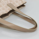 CHANEL New Travel Line Tote Bag Nylon Beige Gold CC Auth 129292-7