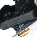 Salvatore Ferragamo Gancini Hand Bag Leather 2way Navy Gold Auth 129297-20