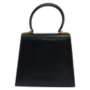 Salvatore Ferragamo Gancini Hand Bag Leather 2way Navy Gold Auth 129297-2