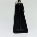 Salvatore Ferragamo Gancini Hand Bag Leather 2way Navy Gold Auth 129297-3
