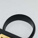 Salvatore Ferragamo Gancini Hand Bag Leather 2way Navy Gold Auth 129297-14