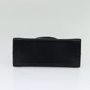 Salvatore Ferragamo Gancini Hand Bag Leather 2way Navy Gold Auth 129297-5