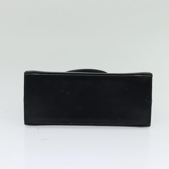 Salvatore Ferragamo Gancini Hand Bag Leather 2way Navy Gold Auth 129297