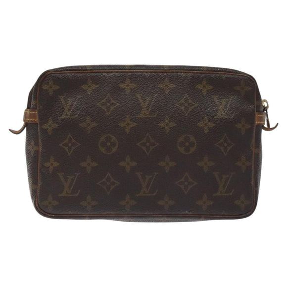 LOUIS VUITTON Monogram Compiegne 23 Clutch Bag M51847 LV Auth 129306