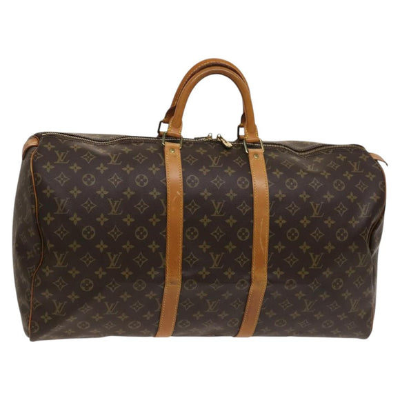 LOUIS VUITTON Monogram Keepall 55 Boston Bag M41424 LV Auth 129308