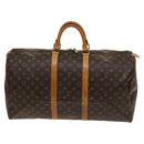 LOUIS VUITTON Monogram Keepall 55 Boston Bag M41424 LV Auth 129308-13