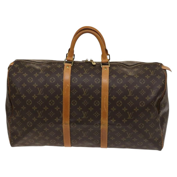 LOUIS VUITTON Monogram Keepall 55 Boston Bag M41424 LV Auth 129308