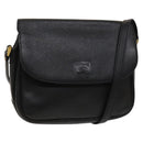 Burberrys Shoulder Bag Leather Black Gold Auth 129329-1