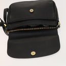Burberrys Shoulder Bag Leather Black Gold Auth 129329-10