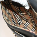 Burberrys Shoulder Bag Leather Black Gold Auth 129329-19