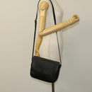 Burberrys Shoulder Bag Leather Black Gold Auth 129329-21