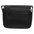 Burberrys Shoulder Bag Leather Black Gold Auth 129329-2