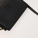 Burberrys Shoulder Bag Leather Black Gold Auth 129329-6