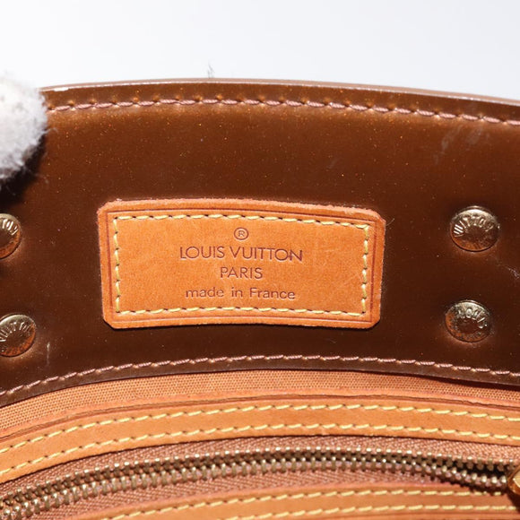 LOUIS VUITTON Monogram Vernis Reade PM Hand Bag Bronze M91146 LV Auth 129334
