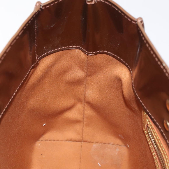 LOUIS VUITTON Monogram Vernis Reade PM Hand Bag Bronze M91146 LV Auth 129334