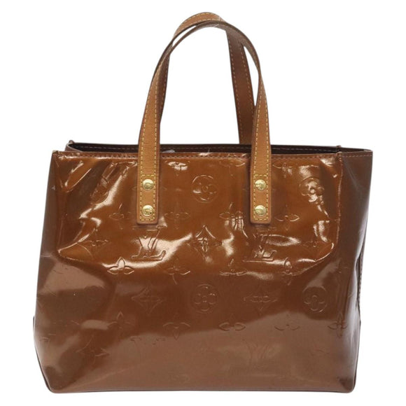 LOUIS VUITTON Monogram Vernis Reade PM Hand Bag Bronze M91146 LV Auth 129334