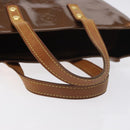 LOUIS VUITTON Monogram Vernis Reade PM Hand Bag Bronze M91146 LV Auth 129334-7