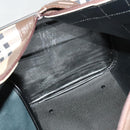 Burberrys Nova Check Boston Bag Canvas Beige Gold Auth 129336-18