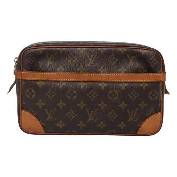 LOUIS VUITTON Monogram Compiegne 28 Clutch Bag M51845 LV Auth 129337