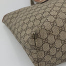 GUCCI GG Supreme Tote Bag PVC Beige Gold 211134 Auth 129338-14