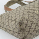 GUCCI GG Supreme Tragetasche PVC Beige Gold 211134 Auth 129338-15